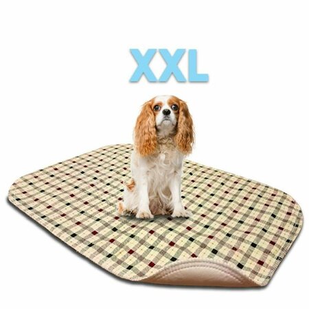 LENNYPADS 36 x 36 in. 2XL Washable Pet Pad - Tan Plaid LE328908